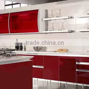 Iran Kitchen Cabinet, Red Color High Gloss Kitchen Cabinet thumbnail-4