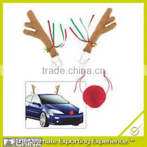Plush Rudolf The Reindeer Antlers and Red Nose Car Set thumbnail-1