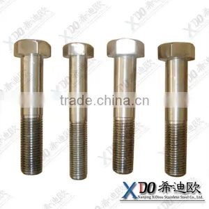 China Supplier Hastelloy C22 Stainless Steel Half Thread Hex Bolts M40 thumbnail-2
