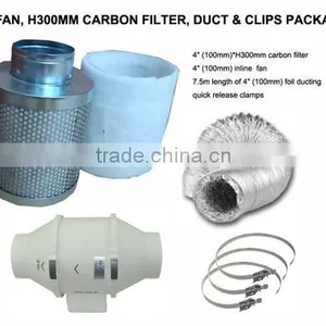 4in Fan,H300mm Carbon Filter,duct,clip thumbnail-1