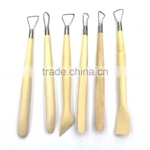 6pcs Hand Clay Pottery Tools Set With Steel Ribbon Blades /sculpting Tools thumbnail-6