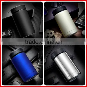 New Design 304 Double Layers Stainless Steel Dermatoglyph Lid Rubber Paint Body Office Gift Vacuum Thermal Insulation Cups thumbnail-5