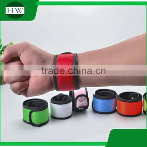 Sports Sweat Resistant High Visibility Safety Flash LED Wristband Wrist Band Running Glow Led Slap Bracelets Snap Band thumbnail-1