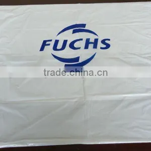 LDPE Ivory Color With FUCHS Printing and Two Pockets Plastic Disposable Car Seat Cover thumbnail-1