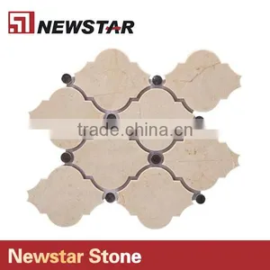Newstar Crema Marfil Natural Marble Bathroom Wall Tile Spanish Lantern Mosaic thumbnail-4