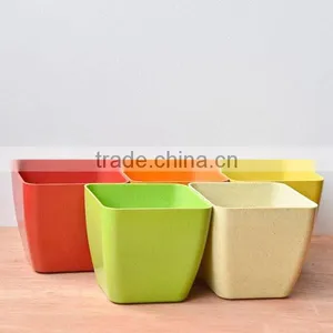 Bright Color Small Biodegradable Plastic Pots and Planters Rectangular thumbnail-2