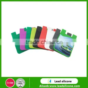 Low Price Silicone Card Pocket With 3M Sticker,High Quality Silicone Card Holder thumbnail-1