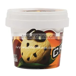 125Ml Ice Cream Tub With Lid Spoon, Round Custom Logo Prited Ice Cream Container thumbnail-6