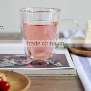Borosilicate Glass With Handle Heat Resistant Glass With Handle Double Wall Glass With Handle thumbnail-2