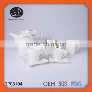 Porcelain Custom Made Dinnerware Sets With Real Gold Decal,Luxury Porcelain Dinner Set thumbnail-1