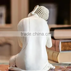 Hand Carved Resin Sleeping Buddha Statue thumbnail-2