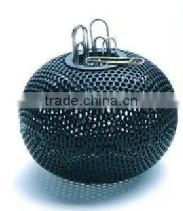Round Spherical Metal Mesh Desktop Magic Clips Holder thumbnail-2