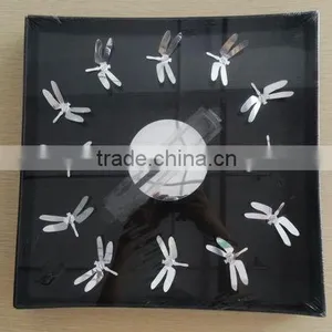 Acylic 3D Dragonfly Mirror Sticker Clock thumbnail-1
