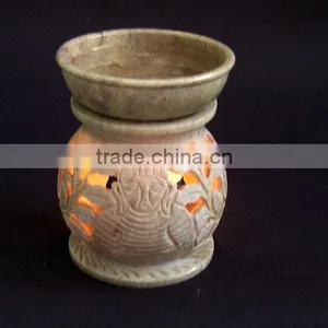 Soapstone Aroma Oil Burner Lamp Aroma Fragrance Diffuser thumbnail-1