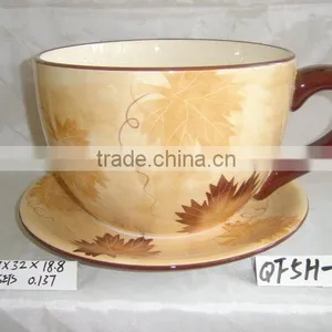 Big Cup&saucer Flower Pot SN0335 thumbnail-1