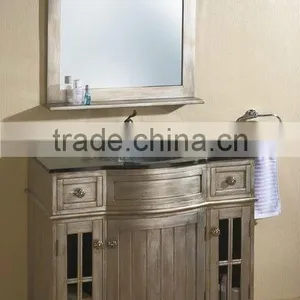 High Quality Bathroom Cabinet With Marble Top;Hand Carved Mirror Cabinet,Classic Bathroom Cabinet;Bathroom Furniture(BF08-4006) thumbnail-1
