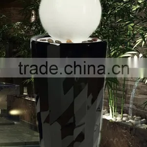 Boutique Diamond Surface Fiber Glass Water Fountain With Led Light thumbnail-3