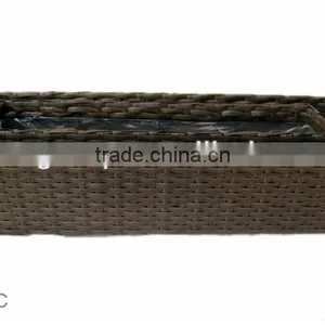 Rect. Shape PE Rattan With Liner Plastic Pot thumbnail-2