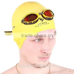 Printed Personalized Logo Silicone Swimming Cap Water Polo Cap Swimming Cap (CAP-1800) thumbnail-2