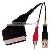 SCART PLUG TO BNC PLUG+RCA PLUG Cable VK30377 thumbnail-1