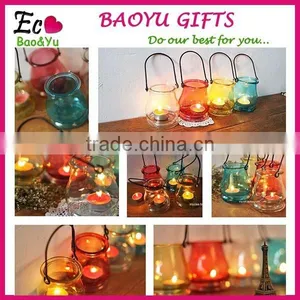 Multicolour Glass Candle Holder Fashion Mousse Small Vase Ball Custom Wholesale Wedding Decoration Candlestick thumbnail-1
