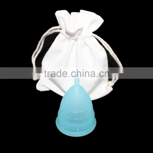 Silicone FDA and CE Approved Reusable Blue Menstrual Cup thumbnail-1
