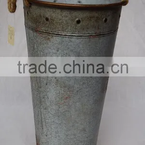 Rustic Vintage Style Handmade Metal Garden Flower Pot Excellent Quality thumbnail-2