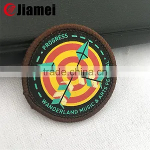 Factory Cheap Made Woven Patches With Safety Pin thumbnail-1