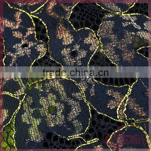 Jacuqard Floral Design Metallic Wholesale Swiss Lace Fabric for Dress/ Tops thumbnail-5