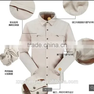 2017 Cheap Price and High Quality Summer UV Protection Outdoor Hiking Long Sleeve Shirt Quick Dry Men Camping Shirt thumbnail-3