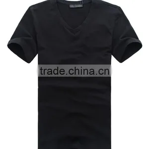 2016 Perfect Popular in China Hot Style Best Quality V-neck T-shirt for Men thumbnail-2