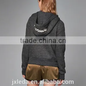 OEM 2016 High Quality in Printinm Wholesale Hemp Gray Full Zipper Fleece Jacket thumbnail-4