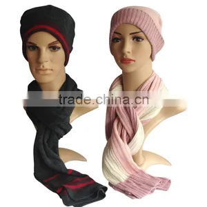 New Winter Warm Soft Double Layer Fashion Knitted Ladies Hats Cheap Majored Factory thumbnail-5