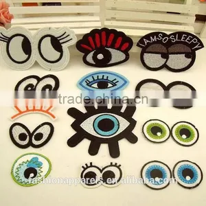Custom High Quality Embroidered Eye Patch for Clothes Embroidery Patch Made in China Choose Size/color thumbnail-1