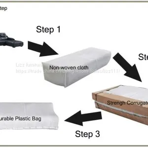 Modern Leather Sofa Bed Furniture thumbnail-3