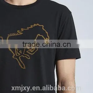 Regular Fit Horse Black Short Sleeve T-shirt for Man thumbnail-5