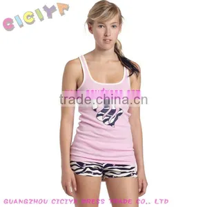 Lady Pajama Zebra.Lady Casual Pajamas.Ladies Cotton Pajamas thumbnail-1