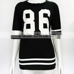 2017 Summer Fashion Lady's Shirts Top Shirt For Fat Women Boat Neck Women T Shirt thumbnail-5