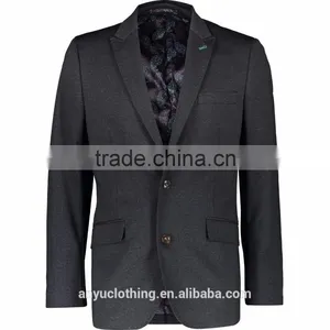 2017 New Man's Vintage Charcoal Tailored Blazer Wholesale thumbnail-1