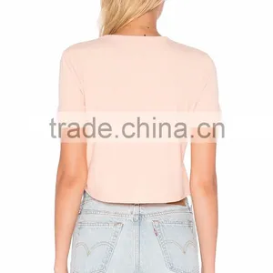 Guangzhou Shandao Garment OEM Customized New Style Summer Casual 180g 100% Cotton Short Sleeve O-Neck Women T Shirt thumbnail-3