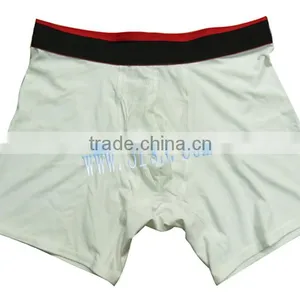 Plain White Cotton Front Open Mens Funny Underwear Boxer Shorts thumbnail-1