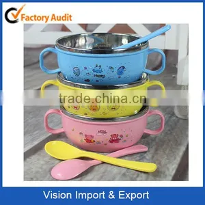 Stainless Steel Baby Rice Bowl With Spoon Set for Promotion thumbnail-1