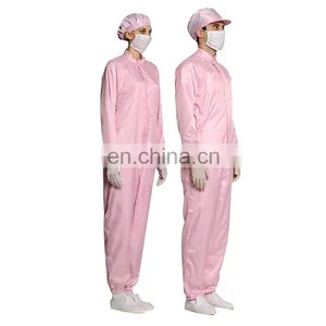 Unisex Long Sleeve Zipper Stripes Pattern Anti Static Overalls Suit thumbnail-2