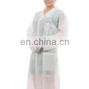 Cheap Disposable Lab Coat With Collar and Snap For Sale thumbnail-3