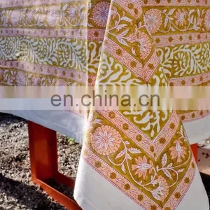 Block Printed Table Cloth Cotton Table Cloth thumbnail-1