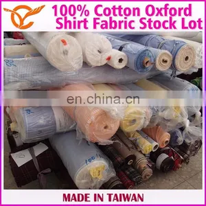 Taiwan Pure Cotton Plaid Oxford Fabric Stock Lot thumbnail-4