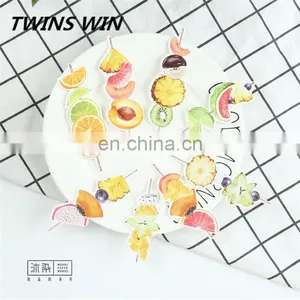 Hot Sale Popular Creative School Stationery Supplies Promotional Free Sample Cartoon Paper Different Fruit Shaped Bookmark Clips thumbnail-3