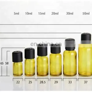Pharmaceutical Industrial Use Amber Essential Oil Glass Bottle With Aluminum Pump thumbnail-4