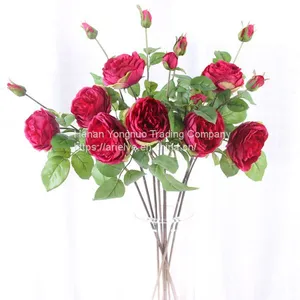 Wholesale Price Long Branch Artificial Crystal Rose For Wedding Decor thumbnail-1