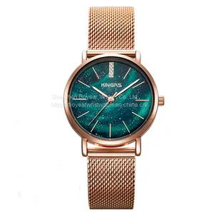 32mm Alloy Case Steel Milanese Band Ladies Fashion Watch Jewlery Quartz Watch for Women thumbnail-1